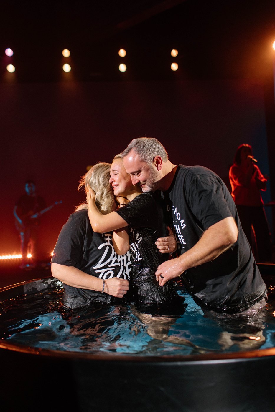 Celebrating a baptism at Rise